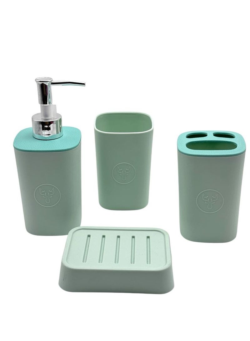 كيوشوب مجموعة اكسسوارات حمام كيوشوب®️ من الخيزران مكونة من 6 قطع، مجموعة اكسسوارات حمام عصرية فاخرة، اكسسوارات مرحاض مع سلة مهملات وكوب حامل فرشاة اسنان وحامل صحن صابون،و موزع الصابون - Image 4