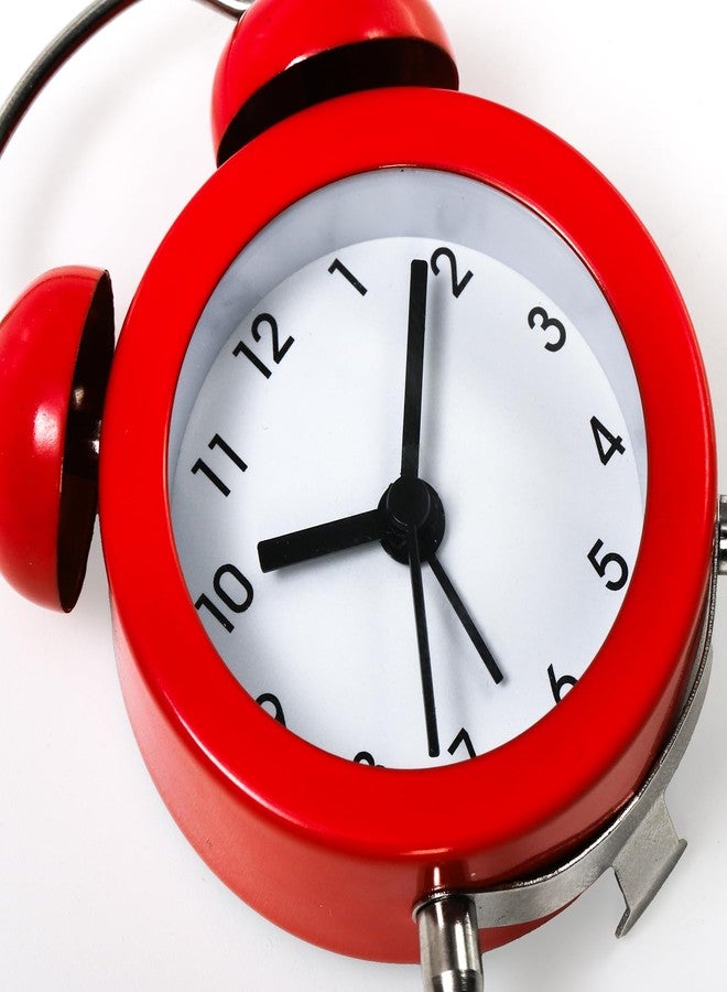 Noamus 6 Pcs Mini Twin Bell Alarm Clock, 2 Inch Loud Alarm, Small Cute Analog Alarm Clock, Vintage Travel Clock with Stereoscopic Dial for Bedroom Decor, Heavy Sleepers(6 Colors) - Image 4