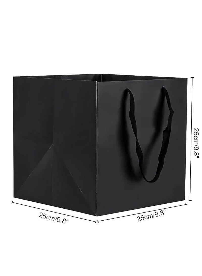 PRIMA 6 Piece Black Square Gift Bag Set 25x25x25 cm - Image 2