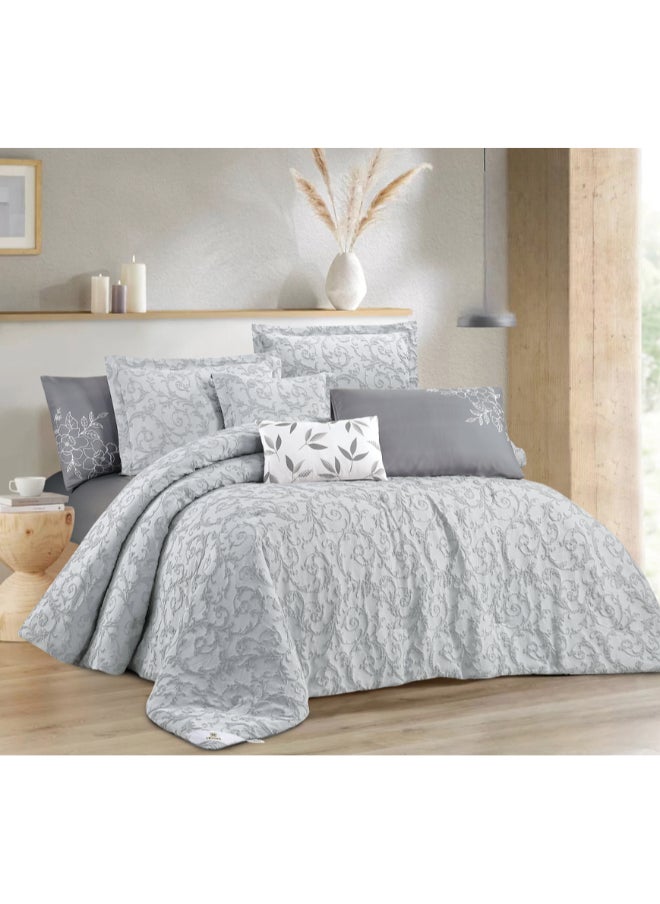 LEVORE - Quilt Set From Levore With A Durable And Soft Fabric And A Modern And Distinctive Pattern That Satisfies All Tastes 8 Pieces King Size - Image 1