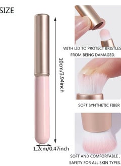 Goolsky Mini Portable Lip Brush, Single With Cover, Halo Dye Brush, Multi-function Makeup Brush, Concealer Brush, Lipstick Brush  - Image 4