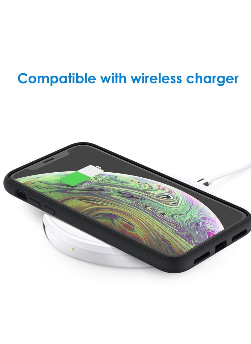 Jetech Silicone Case for Iphone X/Xs 5.8 Inch Silky Soft Touch Full Body Protective Case Shockproof Cover With Microfiber Lining Black  - Image 5