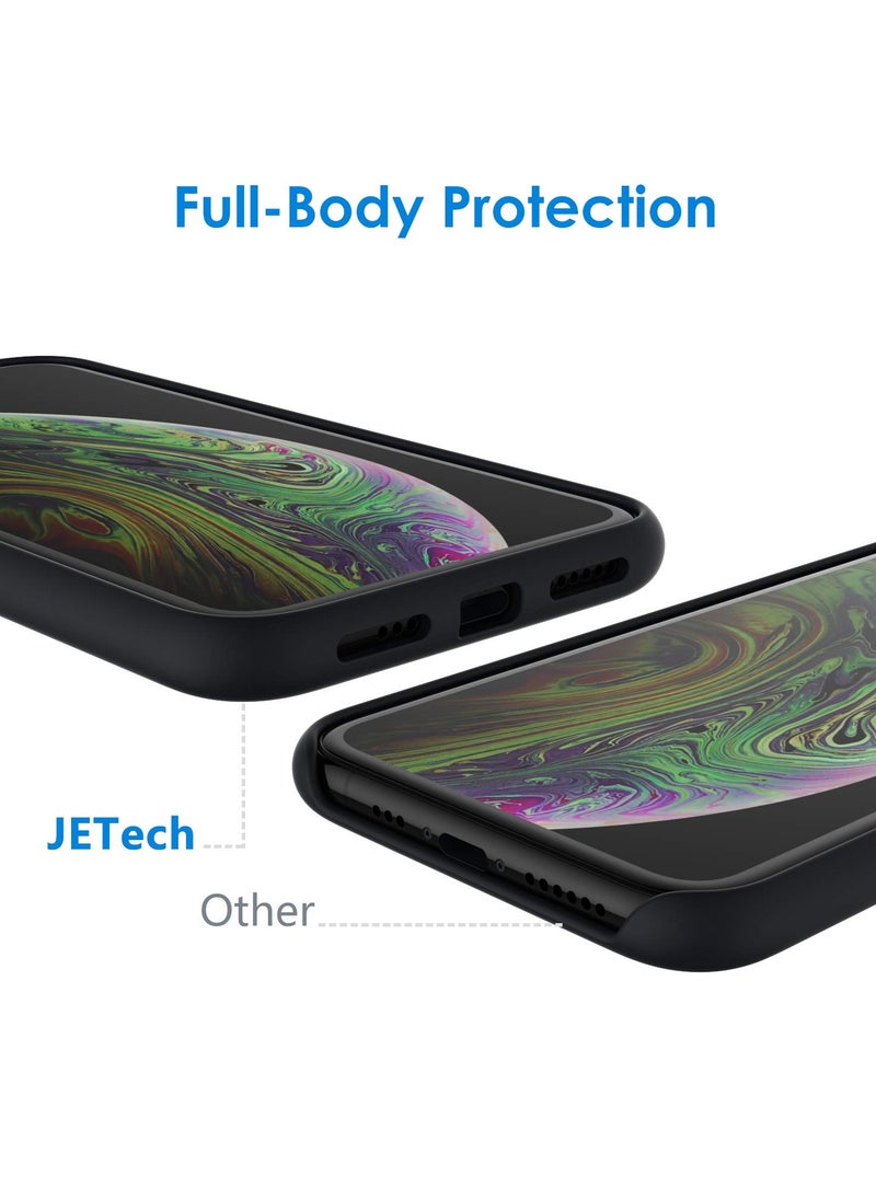 Jetech Silicone Case for Iphone X/Xs 5.8 Inch Silky Soft Touch Full Body Protective Case Shockproof Cover With Microfiber Lining Black  - Image 2
