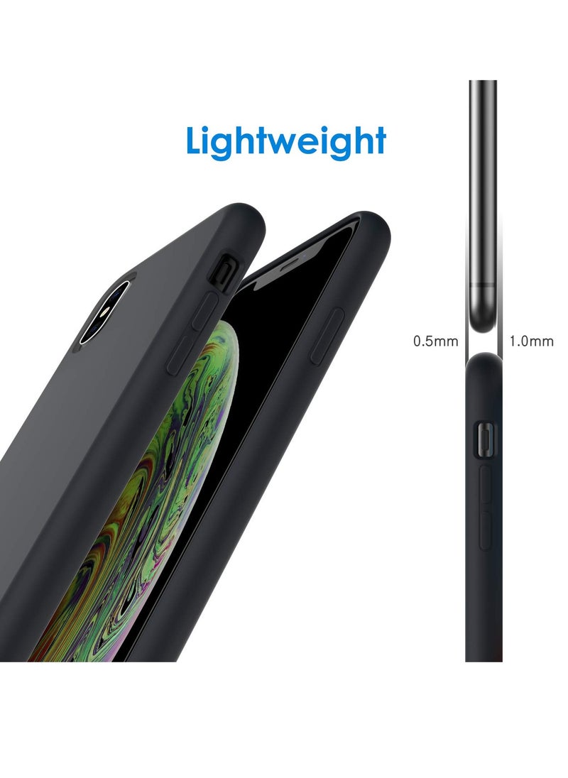 Jetech Silicone Case for Iphone X/Xs 5.8 Inch Silky Soft Touch Full Body Protective Case Shockproof Cover With Microfiber Lining Black  - Image 4