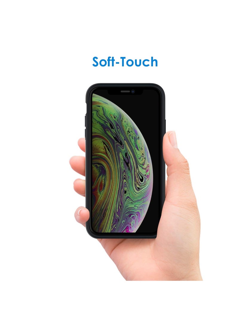 Jetech Silicone Case for Iphone X/Xs 5.8 Inch Silky Soft Touch Full Body Protective Case Shockproof Cover With Microfiber Lining Black  - Image 3