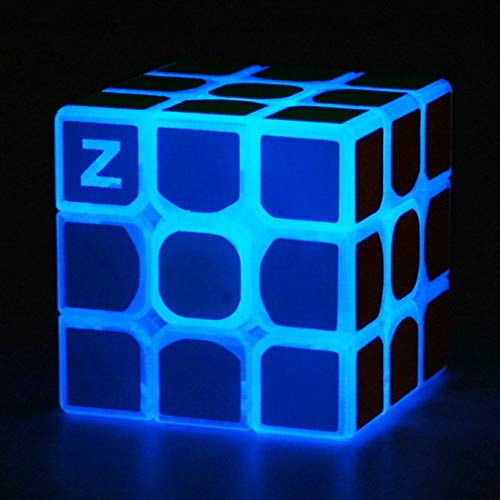 TANCH Blue Fluorescent Speed Cube 3x3x3 Glow in The Dark Luminous Magic Cube Puzzle Toy - Image 4
