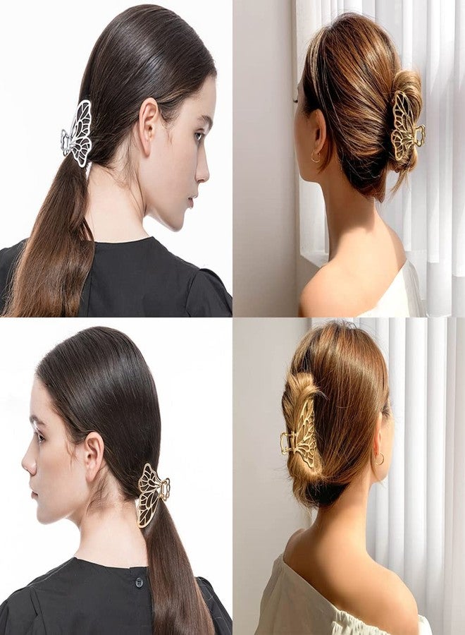 La Jolie Jasmin 6 Packs Large Metal Butterfly Hair Claw Clips, Lady Thick Hair Catch Barrette, Non-slip Hair Jaw Clamp Clips Styling Fashion Accessories for Women Girls - Image 5