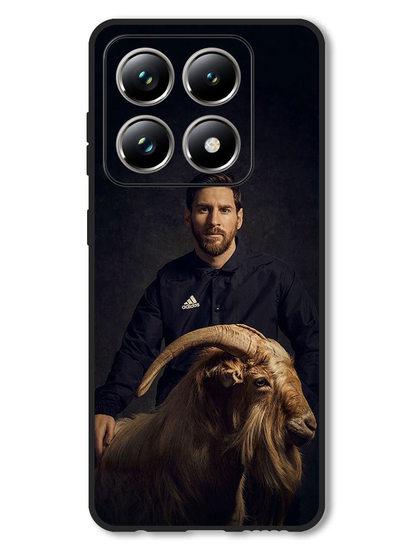 Theodor Case Compatible with Xiaomi 14T Pro Protection Shockproof Bumper Cover Messi Goat - Image 1