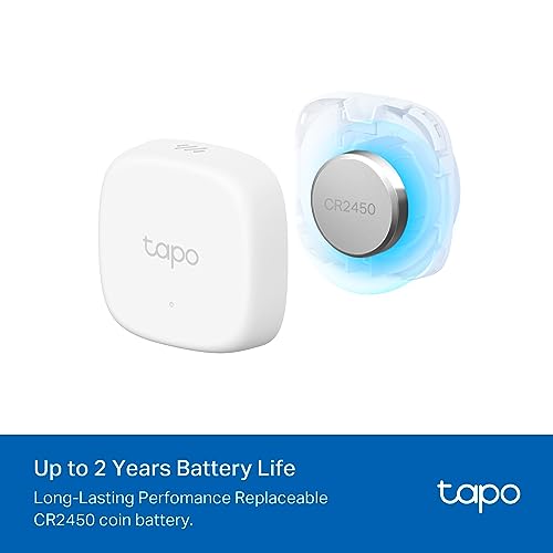 tapo حساس درجة الحرارة والرطوبة الذكي TP-Link Tapo T310، أبيض، يتطلب محور Tapo، حساس سويسري عالي الدقة، إشعارات في الوقت الحقيقي، تخزين بيانات مجاني، أداء طويل الأمد - Image 5
