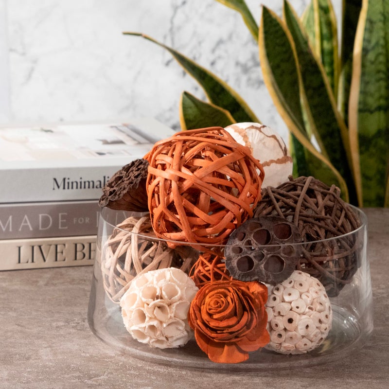 Andaluca Large Decorative Vase Filler Bag With Orbs  Balls (Sunset Orange) - Image 5