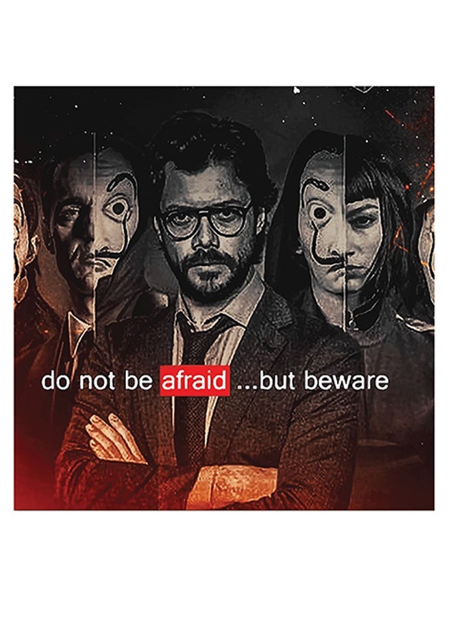 RYN La Casa De Papel Themed Wall Art Black/White/Red 30x30cm - Image 2