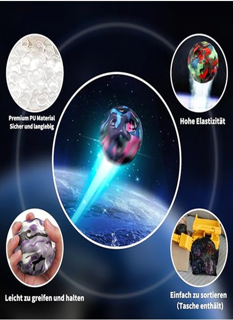 Astro Jump Ball Galaxy, Moon Ball, Space Ball, Astro Jumper Ball, 7 cm High Jumping Rubber Ball