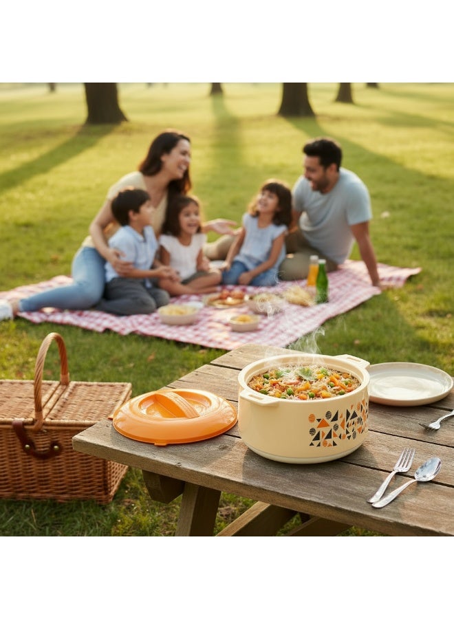 British Chef 1Piece Hot-Pot With Lid-7L (7000ml), Chef Line, Insulated Casserole- Orange - Image 5