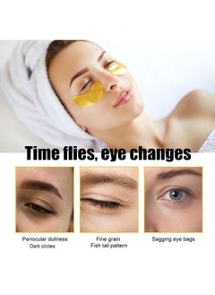 FirstFly 24K Gold Eye Masks, Crystal Collagen Eye Patches for Puffy Eyes, Reducing Fine Lines, Effectively Moisturizing Gold Eye Mask for Dark Circles and Puffiness Wrinkle Eye Bags  - Image 3