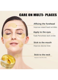 FirstFly 24K Gold Eye Masks, Crystal Collagen Eye Patches for Puffy Eyes, Reducing Fine Lines, Effectively Moisturizing Gold Eye Mask for Dark Circles and Puffiness Wrinkle Eye Bags  - Image 4
