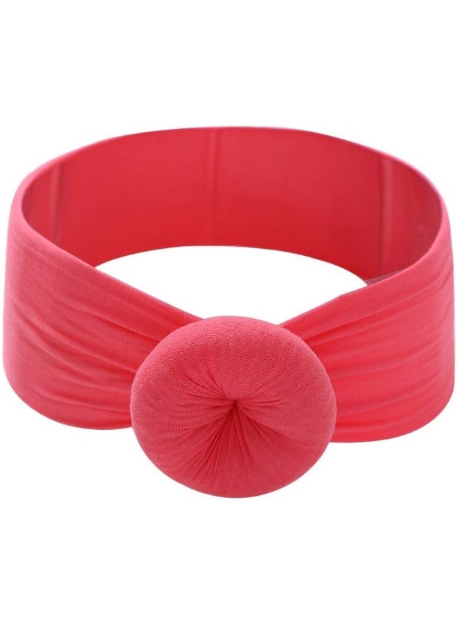 Qandsweet Qandsweet Baby Headbands Circle Bows Knotted Soft Silk Nylon Headwraps For Newborn Infant Toddlers Girl Kids - Image 4