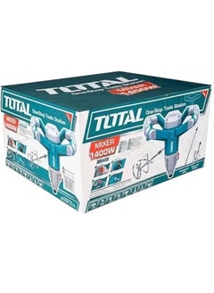 TOTAL Total 1400W Electric Mixer with M14 Thread, Integrated Work Light, Aluminum Gearbox – Ideal for Mixing and DIY Projects – TD614006  - Image 4