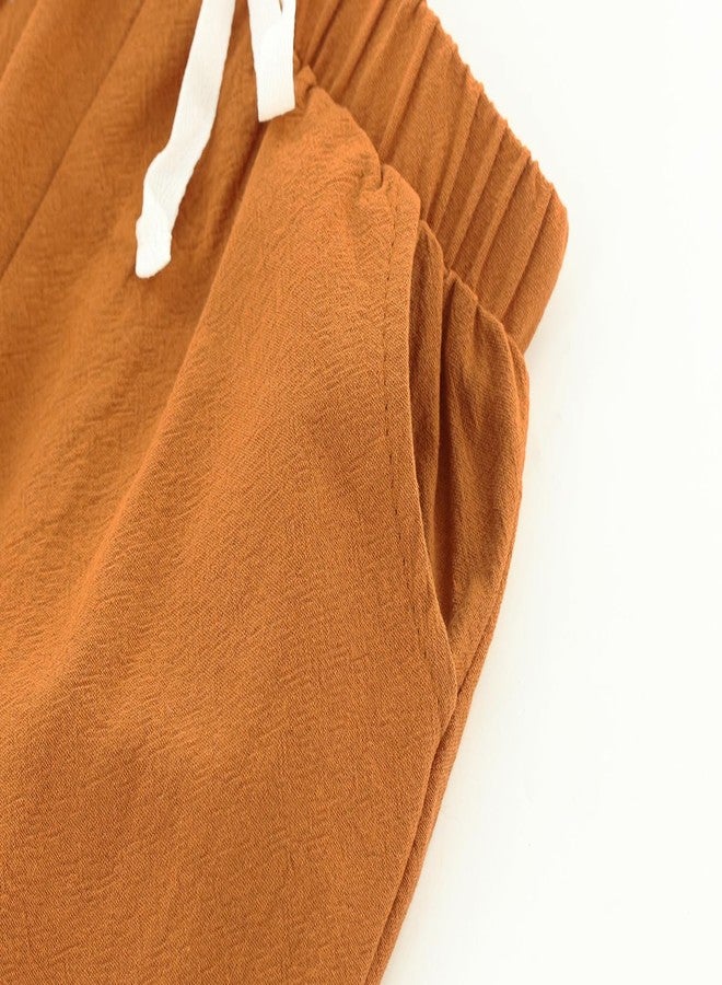 ACESTAR طقم قطن ولين للأطفال الصغار من ACESTAR مكون من قطعتين - قميص بأكمام طويلة وزر وسروال غير رسمي (بني، 80)  - Image 5