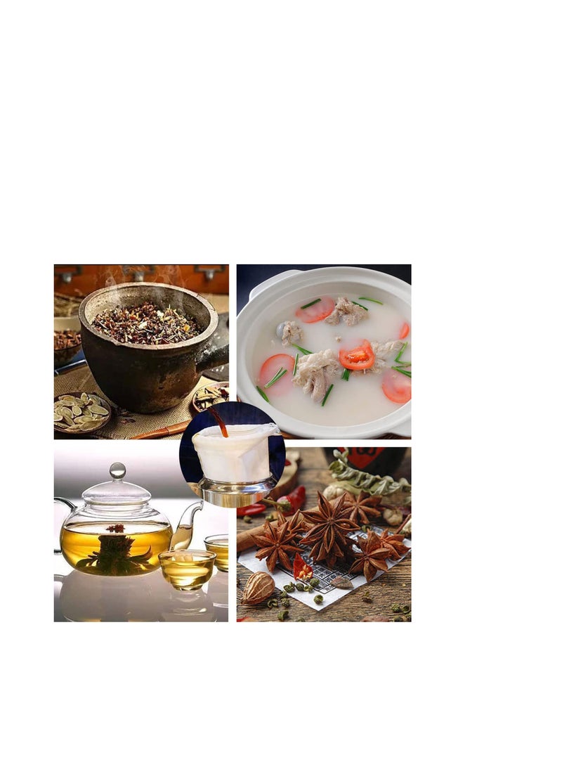 SOLARAE Disposable Drawstring Tea Filter Bags, Safe Natural Unbleached Paper Seal Tea Infuser Drawstring Empty Bag, Empty Bag for Loose Leaf Tea, Coffee, Herb, Spice (100Pcs 3.19 x 3.94 inch ) - Image 2