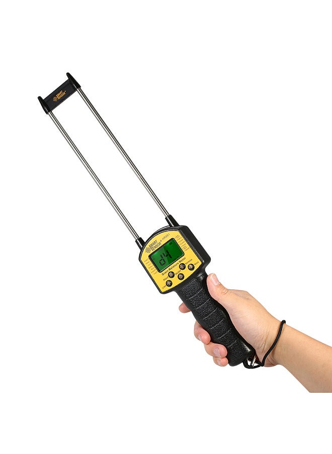 SMART SENSOR Handheld Moisture Meter LCD Digital Grain Moisture Meter Hygrometer with Measuring Probe for Corn Wheat Rice Bean  - Image 3