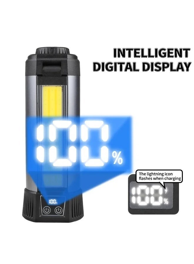 ELTRAZONE High Quality 2000 Lumens Type-C Rechargeable Portable Work Light, Powerful LED Floodlight with Adjustable Stand for Outdoor Projects, Garage Tasks, Camping and Emergency Lighting - Image 5