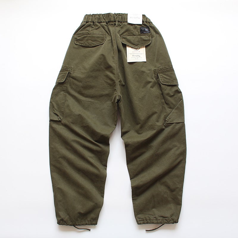 Japanese Style Workwear American Retro Outdoor Straight Loose Men'S And Women'S Pocket Cotton Casual Pants Overalls Trousers Casual - Image 4