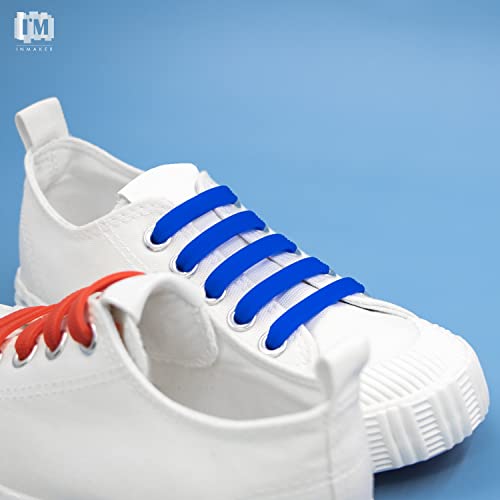 INMAKER No Tie Shoe Laces for Adults and Kids, Elastic Shoelaces for Sneakers, Rubber Silicone Tieless Laces - Image 2