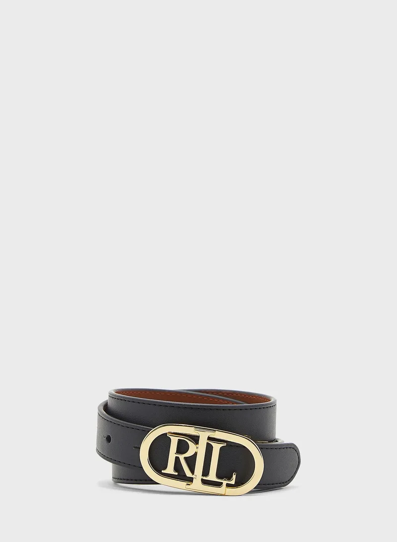 Lauren Ralph Lauren Oval Buckle Reversible Belt