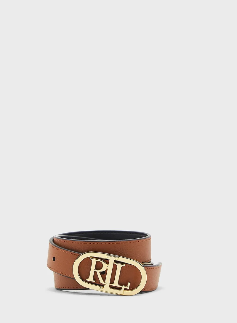 Lauren Ralph Lauren Oval Buckle Reversible Belt