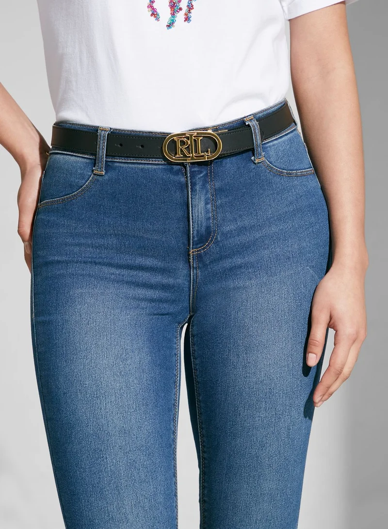 Lauren Ralph Lauren Oval Buckle Reversible Belt