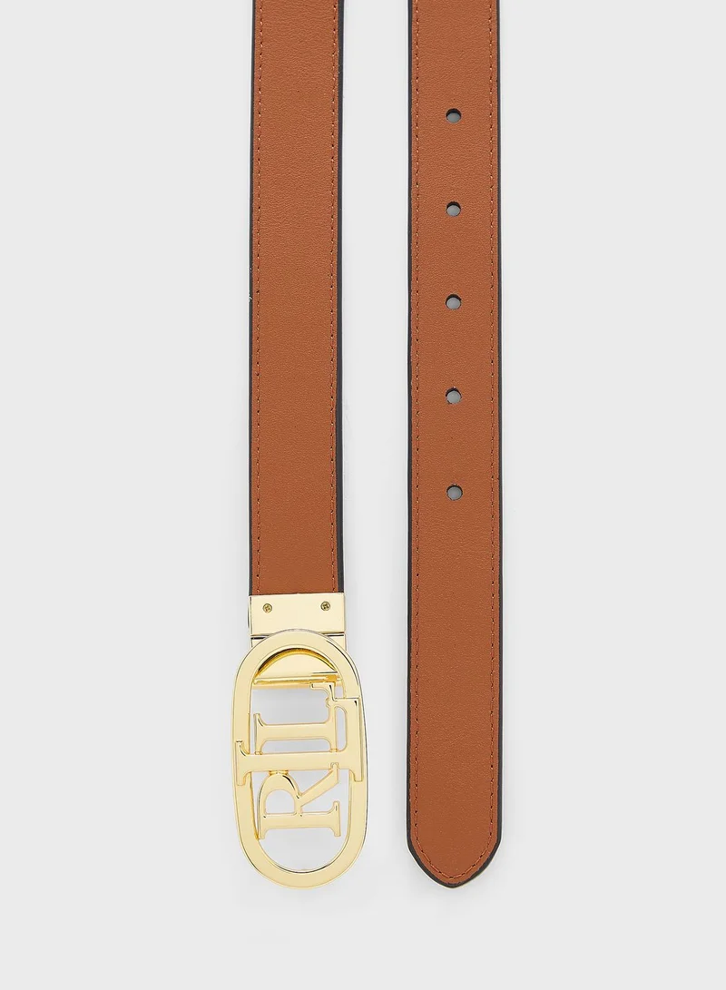 Lauren Ralph Lauren Oval Buckle Reversible Belt
