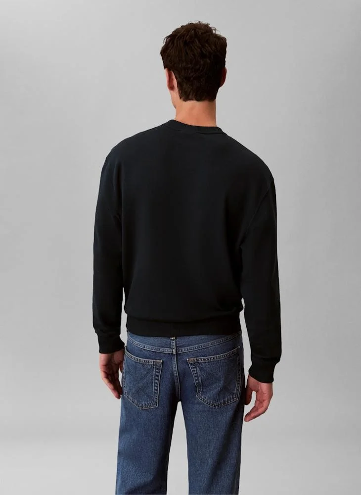 Calvin Klein Jeans Monogram Crew Neck Terry Sweatshirt