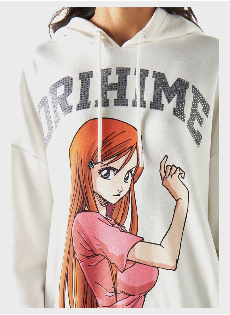 SP Characters - Printed Drawstring Hoodie - Image 1