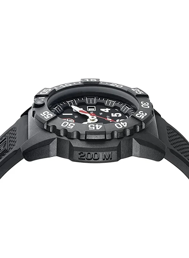Luminox Men's Analog Round Shape Rubber Wrist Watch XS.3501.F - 45 Mm