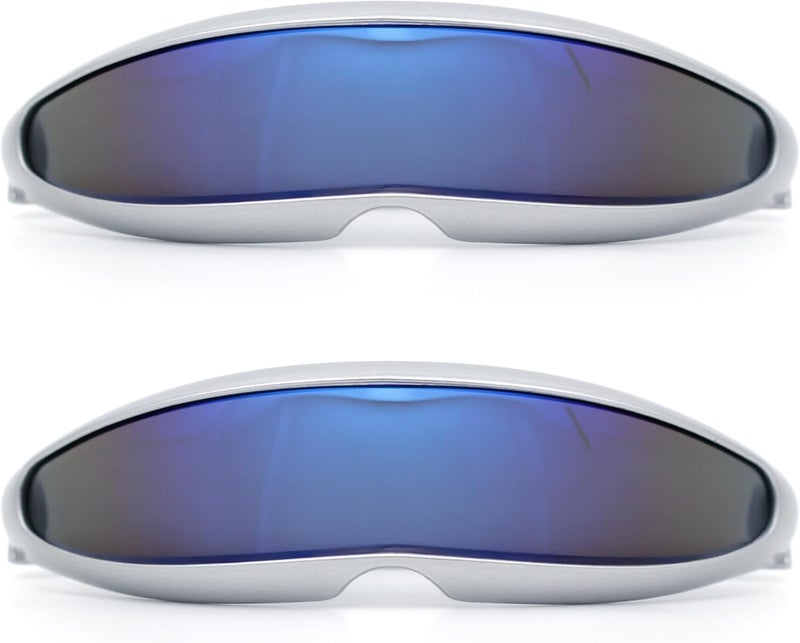 SA106 Mirror Lens Monolens Cyclops Robotic Futuristic Sunglasses - Image 1