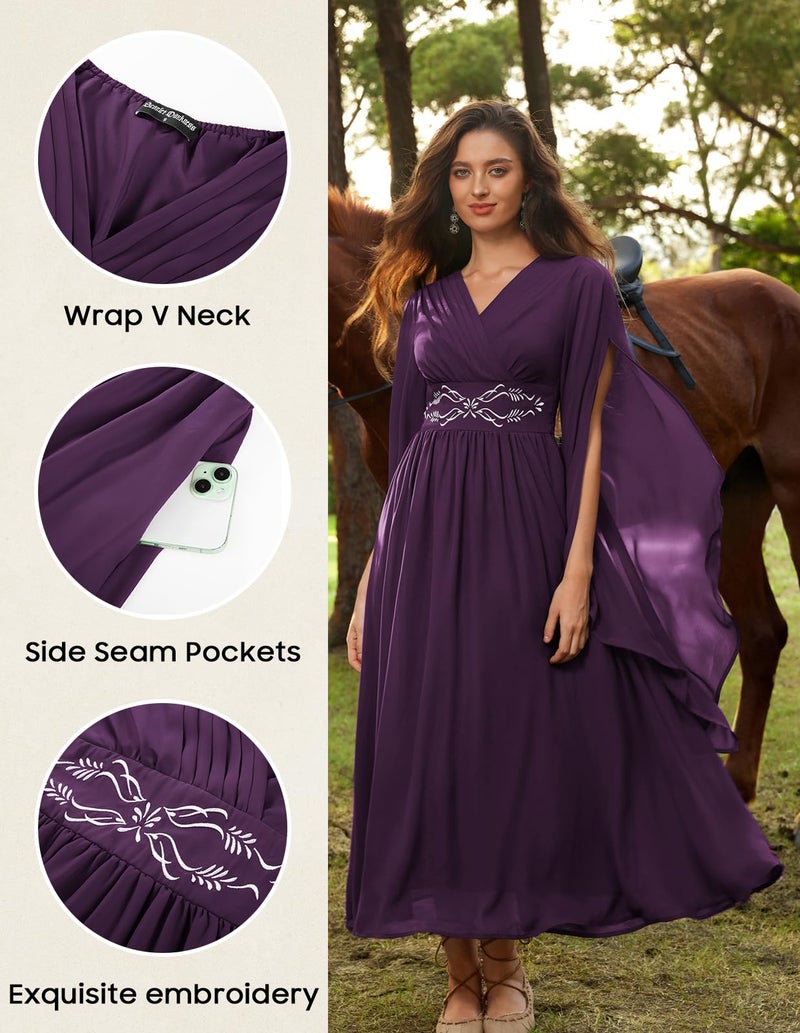 Scarlet Darkness Women Medieval Costume Bell Sleeve Renaissance Dresses Peasant Gothic Fairy Witch Dresses - Image 4