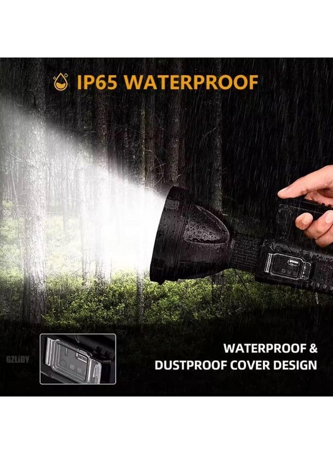 CBEX CBEX Rechargeable Spotlight Outdoor,1000,000 Lumens Led Spotlight Flashlight and Foldable Tripod, 4 Modes Waterproof Handheld Spot Light for Outdoor Marine Boating Hunting (Black)  - Image 4
