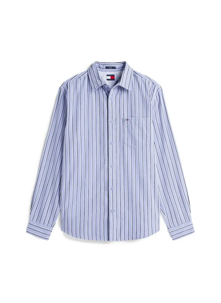 TOMMY JEANS  Stripe Regular Fit Twill Shirt for Men | Best Price UAE