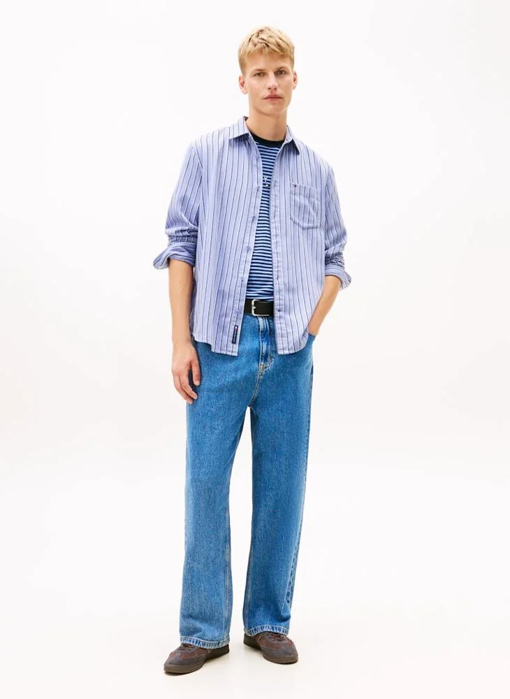 TOMMY JEANS  Stripe Regular Fit Twill Shirt for Men | Best Price UAE