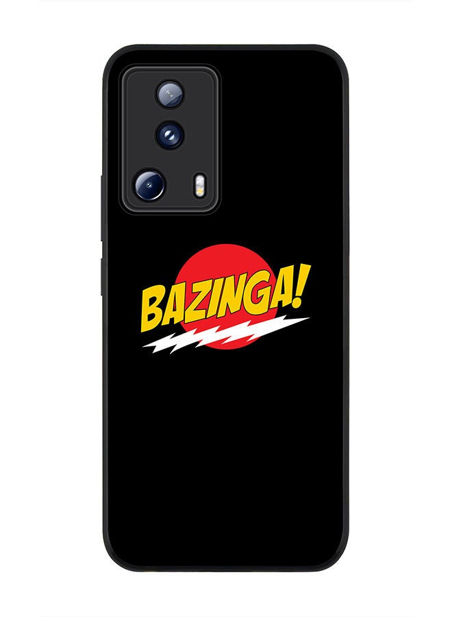 Stylizedd Rugged Black edge case for Xiaomi 13 Lite 5G / Xiaomi Civi 2 5G, Slim fit Soft Case Flexible Rubber Edges Anti Drop TPU Gel Thin Cover -  Bazinga - Image 1