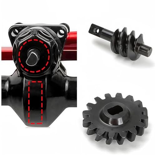 AMK 2pcs Steel Axle Differentials Gear 13T/2T Front and Rear Overdrive Differential Worm Gear for Axial SCX24 1/24 RC Crawler Truck Car Upgrades Parts Accessories (2T-13T) - Image 5