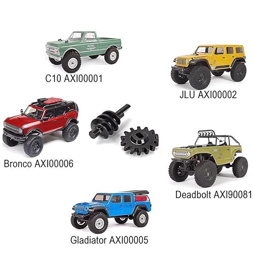 AMK 2pcs Steel Axle Differentials Gear 13T/2T Front and Rear Overdrive Differential Worm Gear for Axial SCX24 1/24 RC Crawler Truck Car Upgrades Parts Accessories (2T-13T) - Image 3