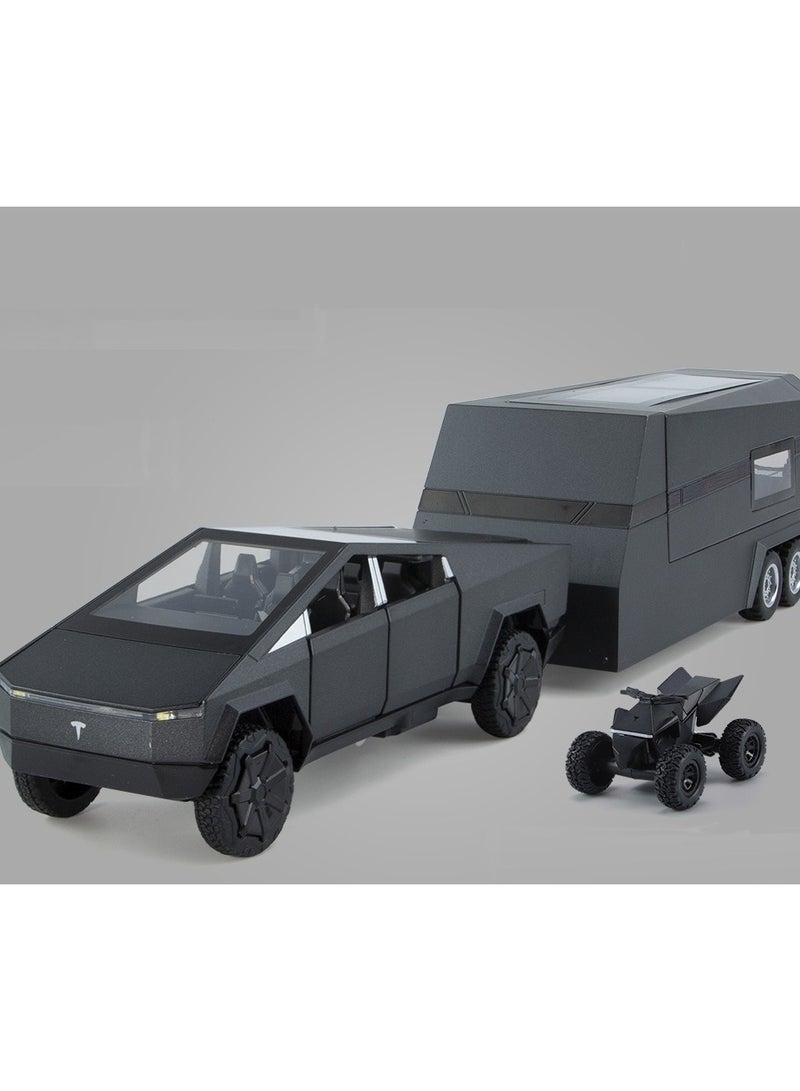 نموذج شاحنة بيك اب من Cybertruck Diecast، مركبة معدنية للطرق الوعرة مع صوت وإضاءة، لعبة للأطفال - Image 1