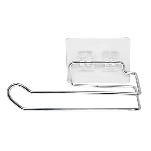 Stickzy Stainless Steel Adhesive Toilet Paper Holder - No-Drill Wall Mount Tissue Roll Stand, Rustproof Waterproof Bathroom Organizer & Kitchen Towel Rack, Big Size Silver (Pack of 1) - Image 4
