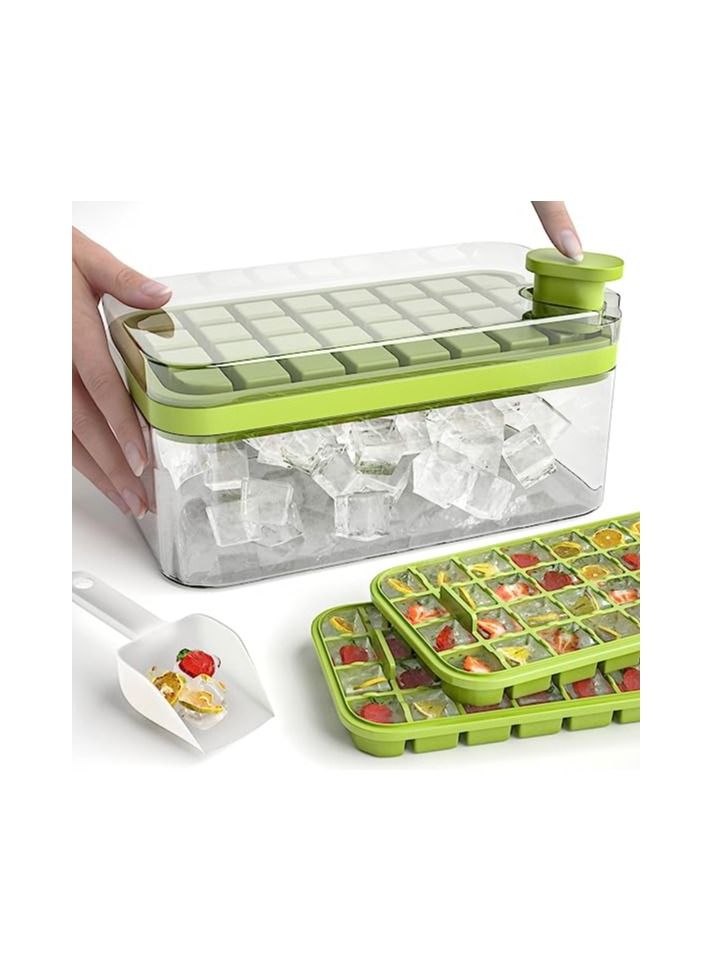 Two Pieces Ice trays Silicone Ice Box large ice molds maker Puck Large