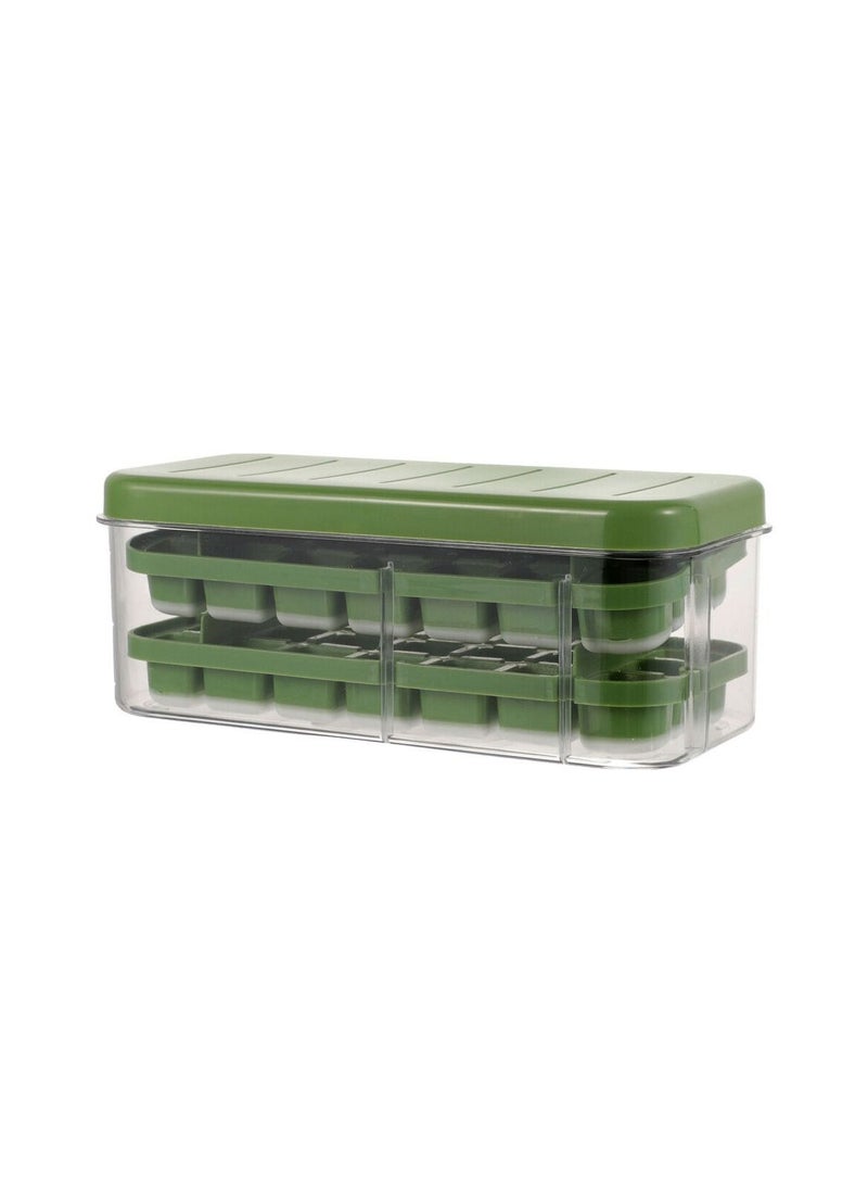 Two Pieces Ice trays Silicone Ice Box large ice molds maker Puck Large