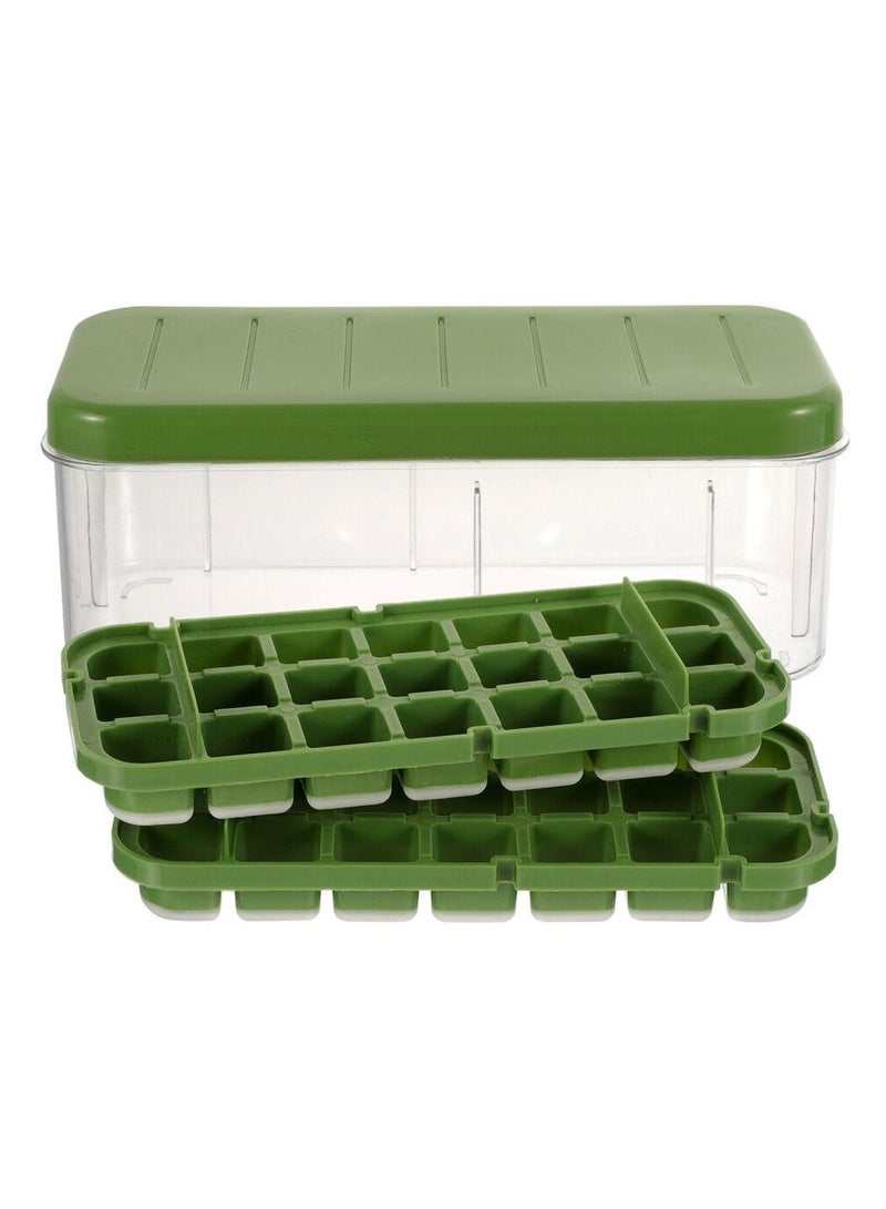 Two Pieces Ice trays Silicone Ice Box large ice molds maker Puck Large