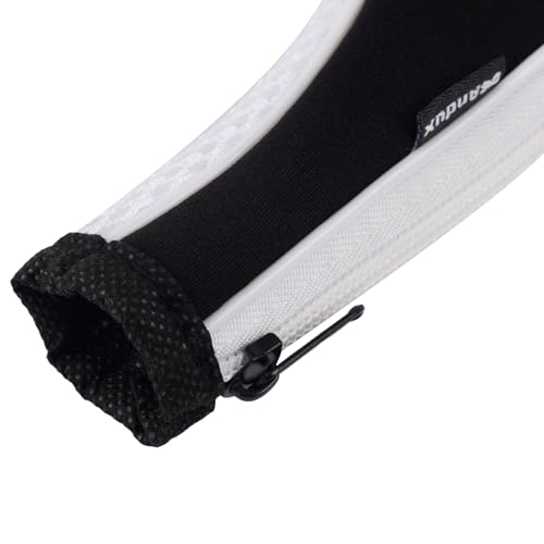 Andux 12pcs/Set Golf Iron Club Head Covers Number Print Long Neck with Zipper Black/White - Image 4