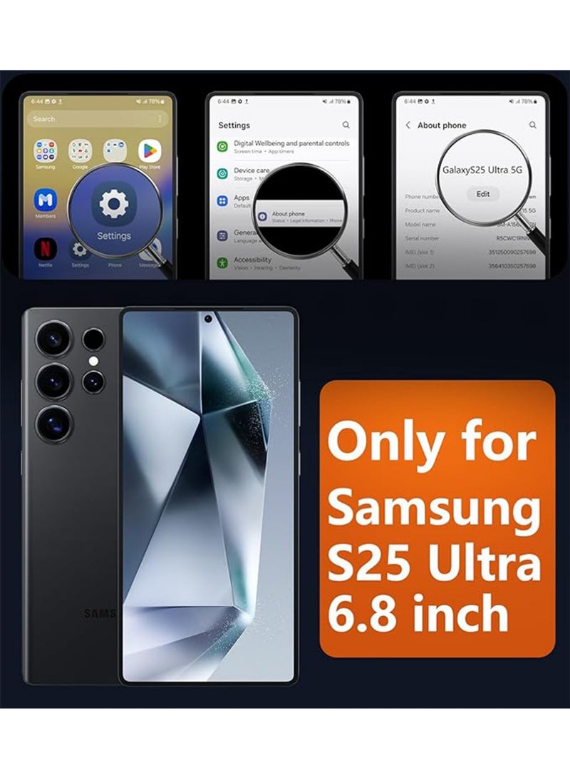 X-level Samsung S25 Ultra Case,Compatible with MagSafe,Magnetic Translucent Matte Back Shockproof Cover with Strong Magnet,Slim Thin Full Protection Phone Case for Galaxy S25 Ultra 5G (Black) - Image 2