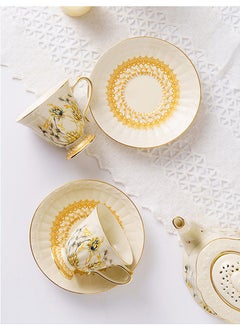 WangPangZi Luxury Ceramic Coffee Cup 180 ml with Saucer - Elegant Design for Gifts, Cafes and Home Decor  - Image 5